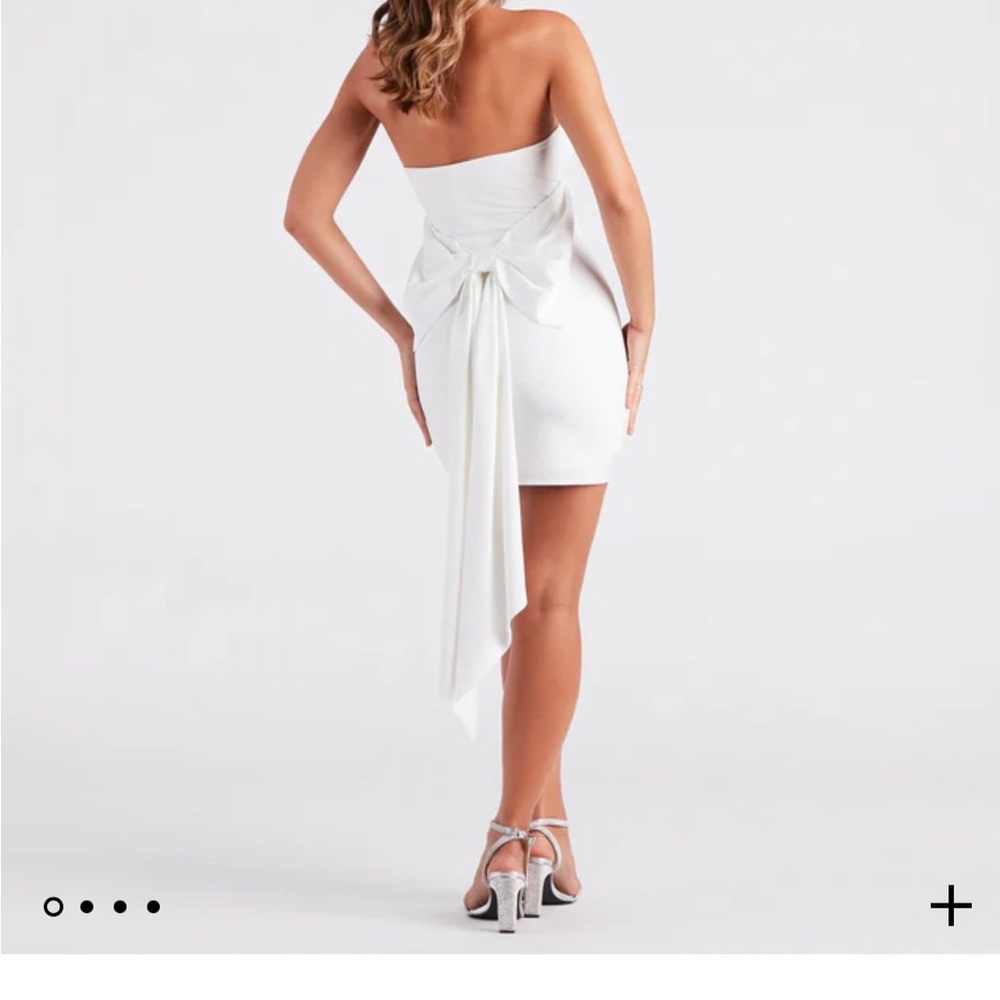 White dress for wedding, bridal party, engagement party